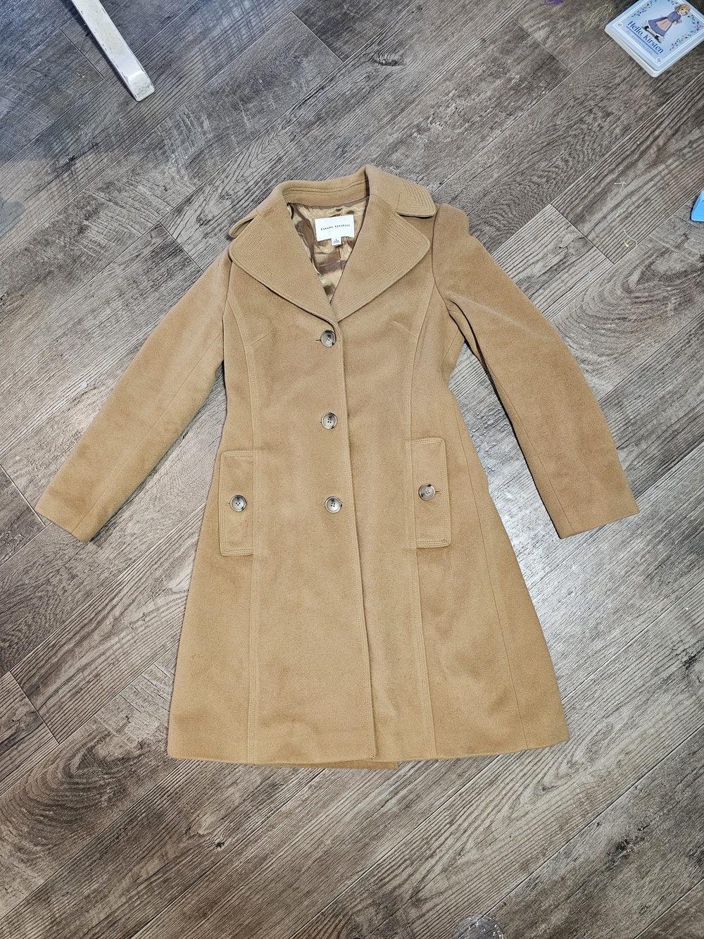 Banana Republic Tan Wool Trench Coat - Picture 1 of 6